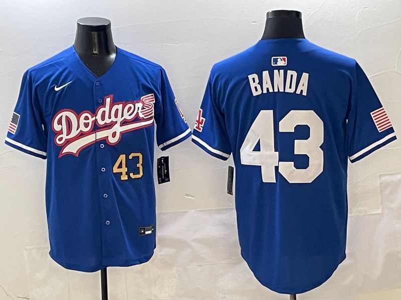 Men Los Angeles Dodgers #43 Banda Blue Second generation Joint Name Nike 2025 MLB Jersey style 2->los angeles dodgers->MLB Jersey